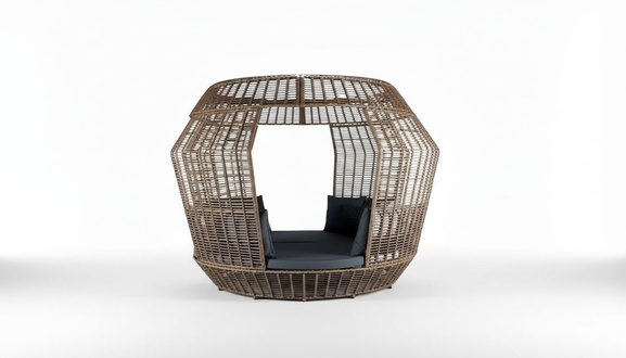 Designer Möbel Hochwertig Gartensofa Polster Braun Sofas Terrasse Couchen