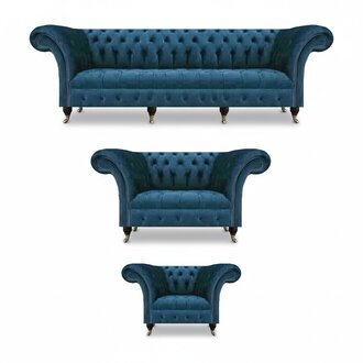 Designer Set 3tlg Modern 2x Sofas Garnitur Sessel Modern Sitzmöbel Chesterfield