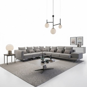 Designer Sofa Couch Ecksofa L-FormTextil Polster Garnitur Wohnzimmer