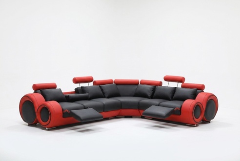 Designer Sofa Garnitur Wohnlandschaft Couch Ecksofa Leder Textil Polster