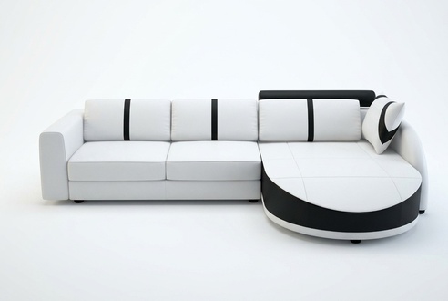 Designer Sofa Couch Polster Garnitur Ecksofa Leder TextilWohnlandschaft