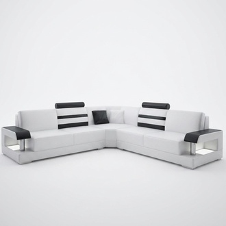 Designer Sofa Couch Ecksofa Polster Garnitur Wohnlandschaft Leder Textil