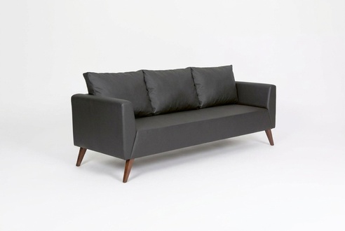 Designer Sofa Schwarze Couch Büromöbel Luxus Arbeitszimmermöbel