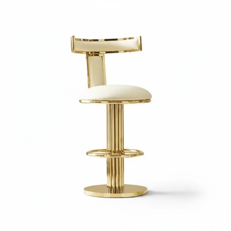 Designer Weißer Esszimmer Stuhl Edelstahl Gestell Metall Einsitzer Stühle
