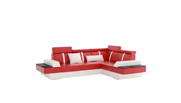 Designer Wohnlandschaft Eckcouch Neu Couch Sofa Polster Ledersofa + USB Garnitur