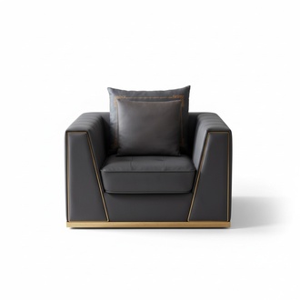 Designer Wohnzimmer Einrichtung Sessel Einsitzer Polster Sofa Couch Fernseh neu