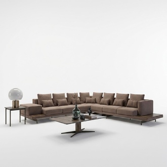 Designer Wohnzimmer Set 3tlg Polstermöbel Ecksofa L-Form Couchtisch