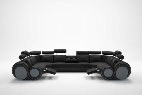 Design Ecksofa Sofa mit USB Polster Sitz Eck Garnitur Sofas Leder Textil L-Form