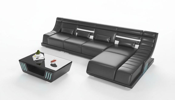 Designersofa Ecksofa Sofa L Form Kunstleder Polster Sofas Eck