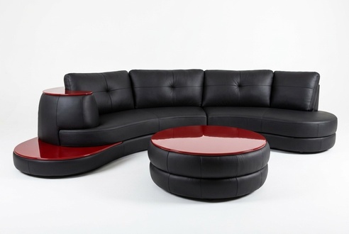 Designersofa Ecksofa Wohnlandschaft Rundsofa Ledersofa Couch Sofa UForm Royal II