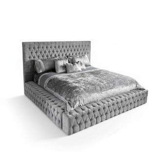 Doppel Betten Ehe Schlaf Zimmer Leder Hotel Neu Bett Polster Design Luxus Metall