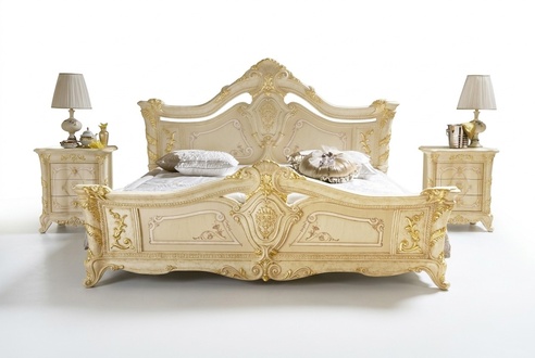 Doppelbett Betten Schlafzimmer Möbel Massivholz MobilPiu Luxus Bett
