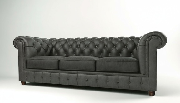 Dreisitzer Chesterfield 3 Sitzer Sofa Polster Couch Sitz Garnitur 3er Couchen