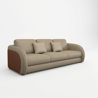 Dreisitzer Couch Polster Design Sofa Moderne 3er Sitz Sofas Zimmer Möbel Beige