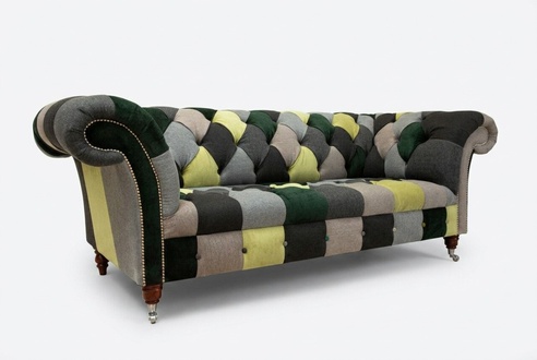 Dreisitzer Couch Polster Design Sofa 3er Sitz Sofas Dreisitzer Chesterfield Neu