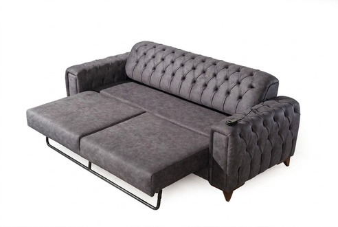 Dreisitzer Sofa 3 Sitzer Sofas Sessel Stoff Couch Möbel Textil Farbe Grau