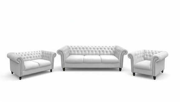 Dreisitzer Stoff Wohnzimmer weiss Design Sofa Sofas Samt xxl big Polster Couchen