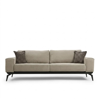 Dreisitzer Stoffsofa Polstersofa Beige Sofa Modern Stoff 3 Sitz Couch