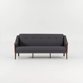 Dunkelgrauer Designer Sofa Dreisitzer Couch Polstermöbel Büroeinrichtung