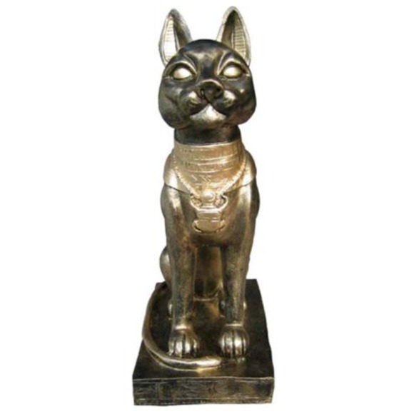 Figur Ägyptische Katze Bastet Statuen Antik Figuren Dekoration Kunststoff