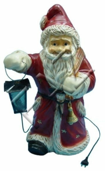 Design Weihnachtsmann mittel m.Lam.Garten Statue Skulptur Figuren