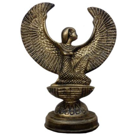 Ägypten Skulptur Göttin Isis Figur Statue Figuren Statuen Antik Stil 38cm