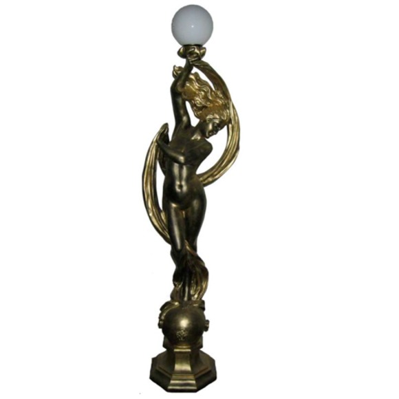 Skulptur Frau mit Schleier Figur Statuen Skulpturen Statue Kunststoff