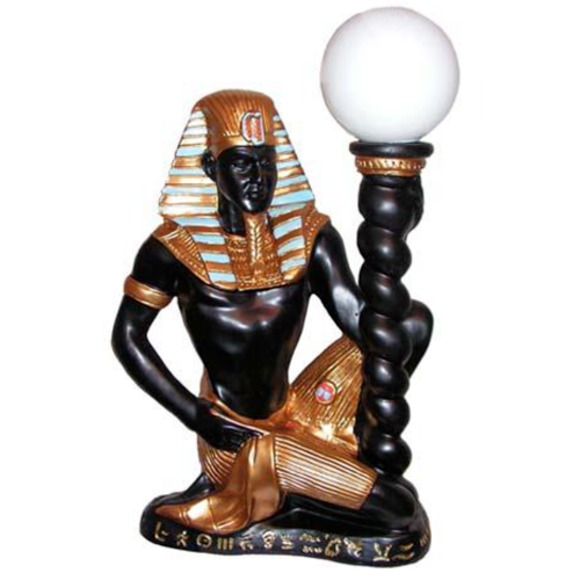 Skulptur Ägypterin Pharao Stand Steh Leuchte Sklavin Lebensgroß Figur