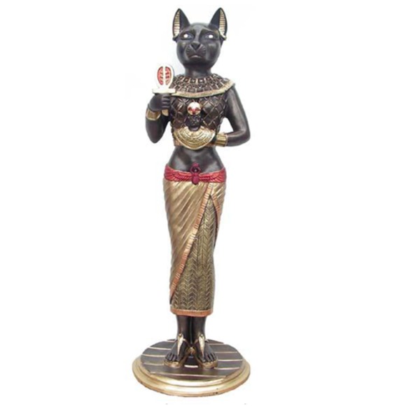 Skulptur Ägypten Göttin Katzen Bastet Statuen Ägyptische Statue Figuren