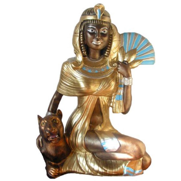 Ägypten Skulptur Kleopatra Statue Kunststoff Statuen Figuren Antik Stil