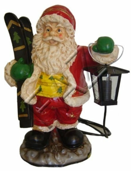 Design Weihnachts deko mit lampe Garten Statue Skulptur Figuren