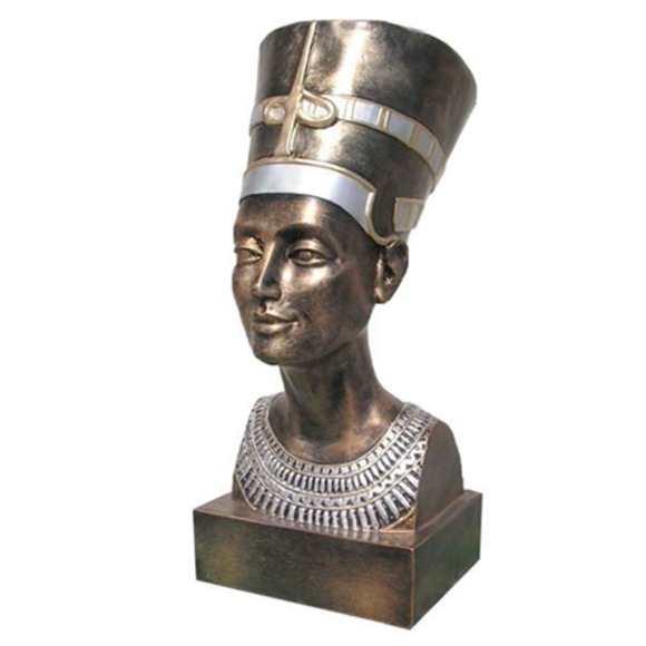 Ägypten Skulptur Nofretete Kunststoff Statue Figuren Statuen Antik Stil 51 cm