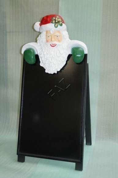 Design Weihnachtsmann mit Tafel Garten Statue Skulptur Figuren Skulpturen