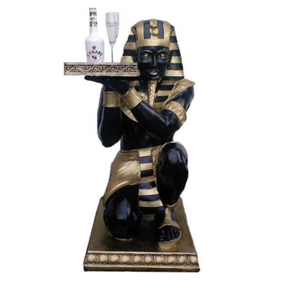 Ägyptische Pharao Figur aus Kunststoff Beistelltisch Tisch Figuren Höhe
