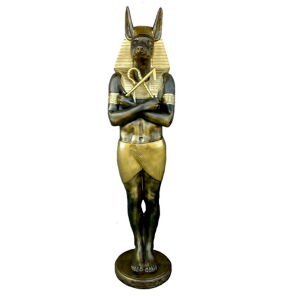 Ägyptische Figur Schakal Anubis aus Kunststoff, Groß god of death