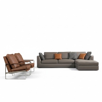 Eck Design Sofa Italienische Möbel Sitz Polster Garnitur Leder Couch