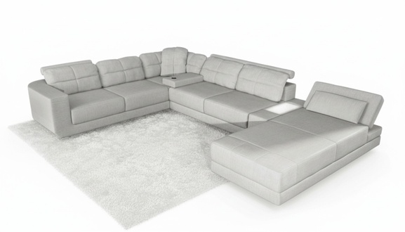 Eck Sofa Couch Polster Ecke Leder Sofa Couchen Möbel Neu Wohnlandschaft U Form