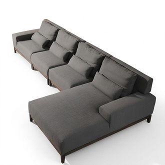 Eck Sofa Couch Polster Eck Textil Couchen Sofas Italienische Möbel Neu