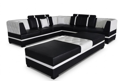 Eck Sofa Couch Wohnlandschaft Leder Couchen Polster Ecke Sitz Garnitur