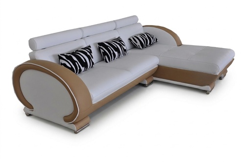Eck Sofa Leder + USB Eck Garnitur Wohn Ecke Landschaft L Form Design Polster Neu