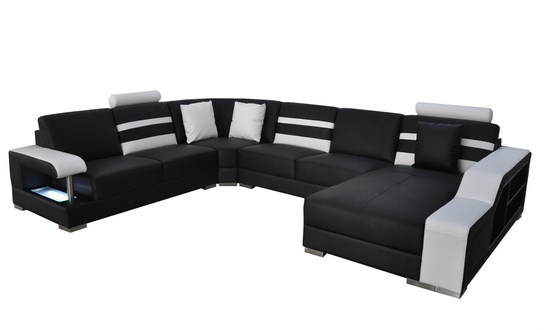 Eck Sofa Polster Sitz Leder Couch Sofas Couchen Garnitur U Form