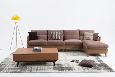 Eck Sofa Textil Sofa Polster Sitz Couchen Sofas Möbel Stoff Garnitur