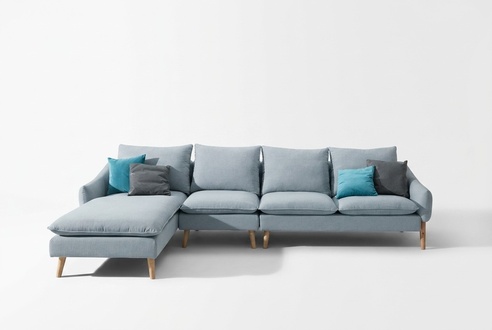 Eck Sofa Textil Sofa Polster Sitz Couchen Sofas Wohnzimmer Möbel Stoff