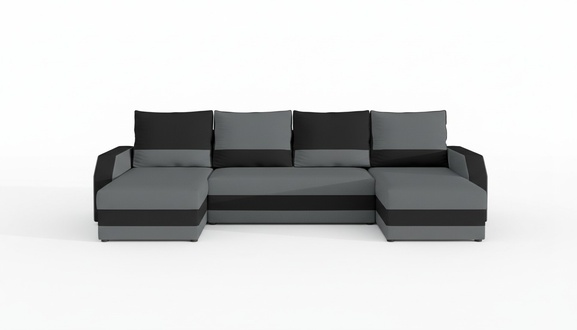 Eck Stoff Ecksofa U-Form Sofa Couch Design Couch Polster Textil Modern Textil
