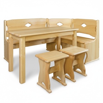 Eckbank Holzbank massive Holz Bänke Küche Essbereich Ecksitz Möbel Echtholz