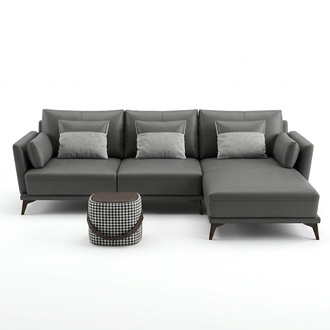 Ecke Ecksofa L-Form Wohnlandschaft Sofa Couch Polster Garnitur Stoff Leder Sofas
