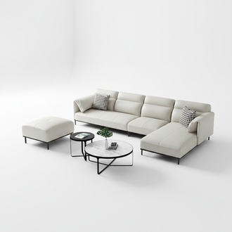 Ecke Ecksofa L-Form Wohnlandschaft Sofa Polster Couch Garnitur Stoff Sofas Leder