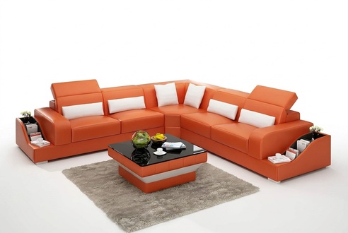 Eckgarnitur Sofa Ledersofa Ecksofa Polster Polster Couch Garnitur