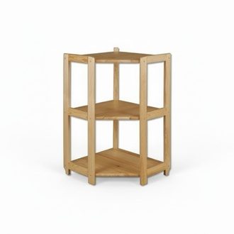 Eckregal Bücherregal Wohnzimmer Wand Regal Echtes Holz Regale Eckregale Büro Neu