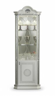 Eckschrank Luxus Vitrine Vitrinen Schrank Holz Schränke Italienische Stil